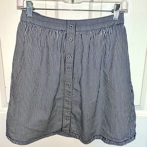 Striped Button Down Skirt